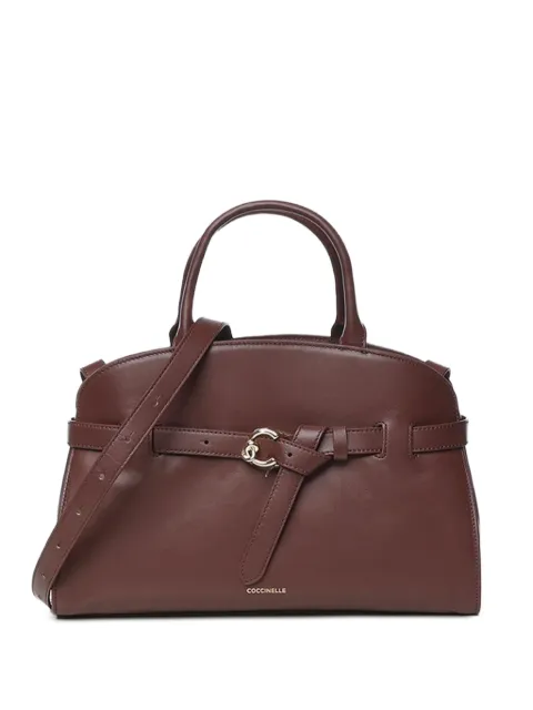Coccinelle medium buckle-detail leather tote bag