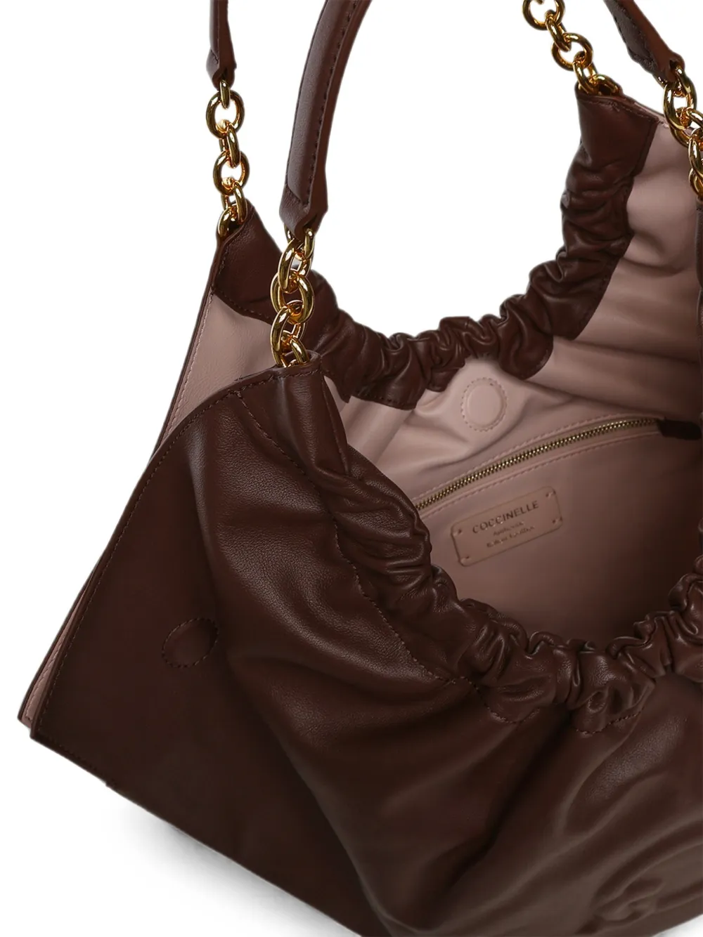 Coccinelle medium Smash tote bag Bruin