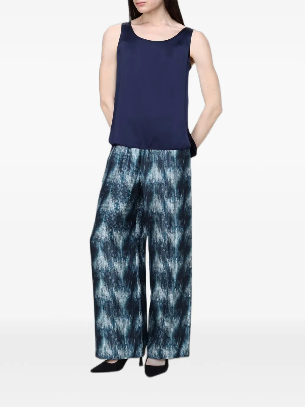 Max Mara Satijnen top Blauw