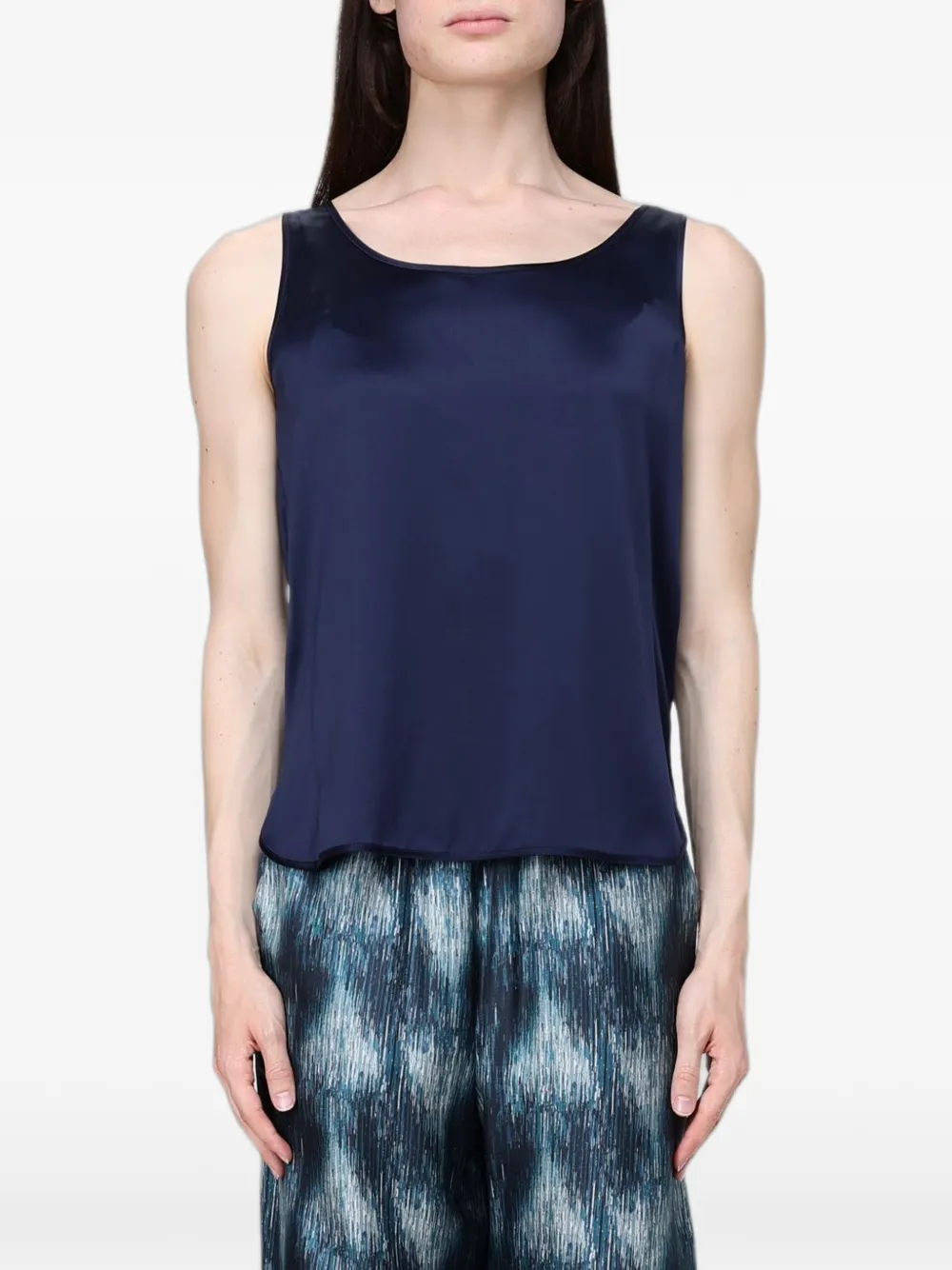 Max Mara Satijnen top Blauw
