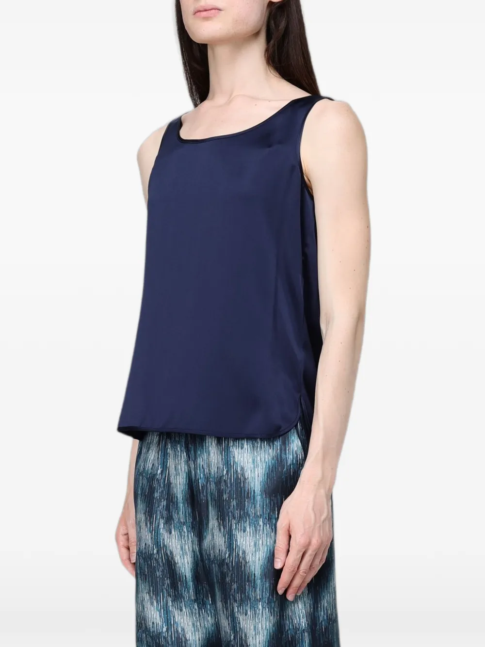 Max Mara Satijnen top Blauw