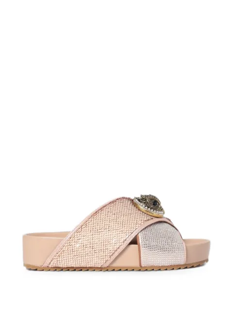 Kurt Geiger London sequin-embellished Eagle head sandals