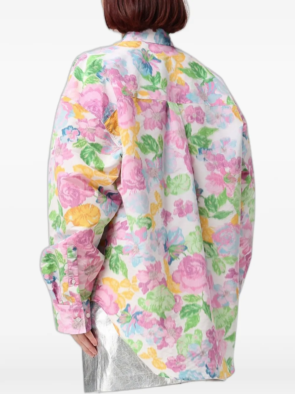 MSGM Overhemd met bloemenprint Wit