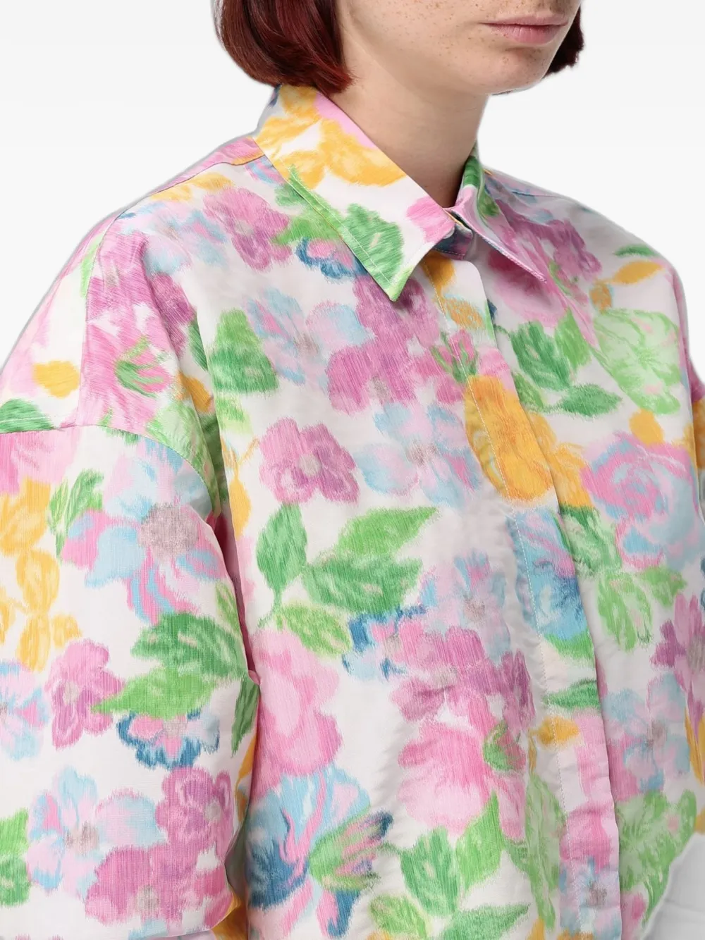 MSGM Overhemd met bloemenprint Wit