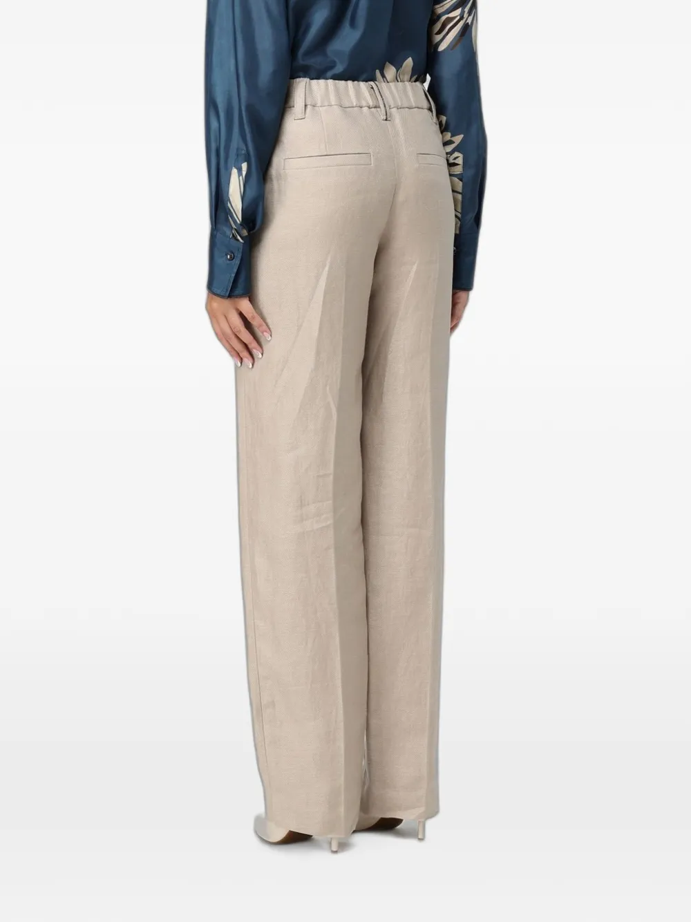 Brunello Cucinelli Straight broek verfraaid met monile Beige