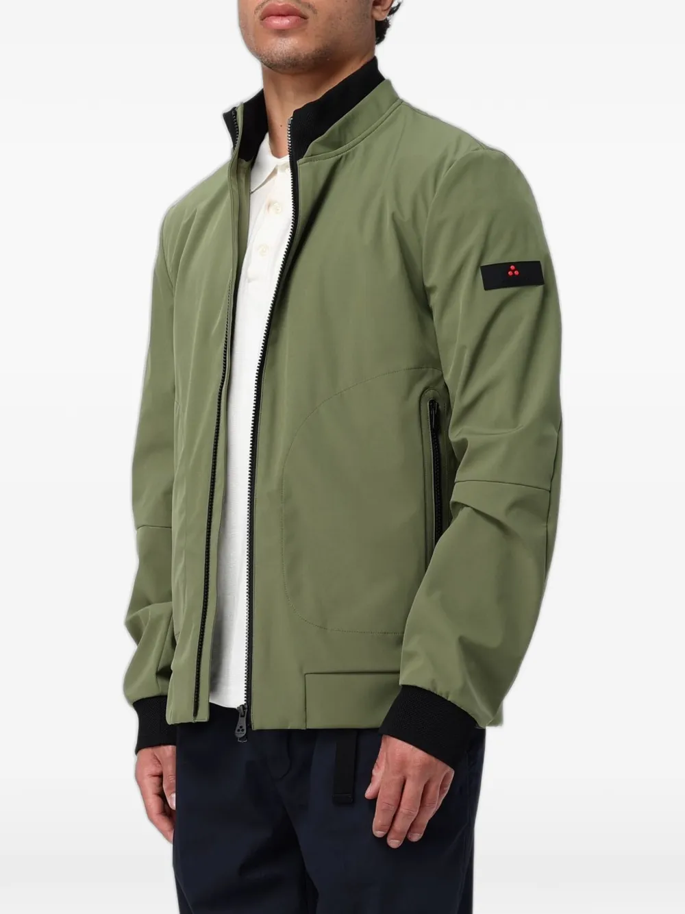 Peuterey Bomberjack met logopatch en rits Groen