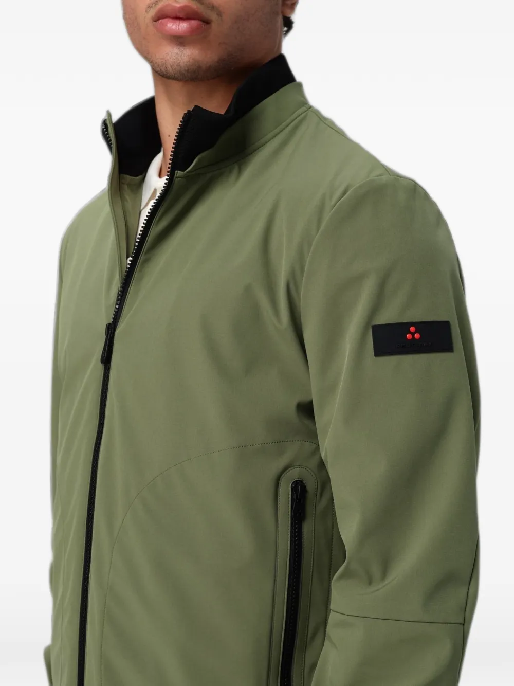 Peuterey Bomberjack met logopatch en rits Groen