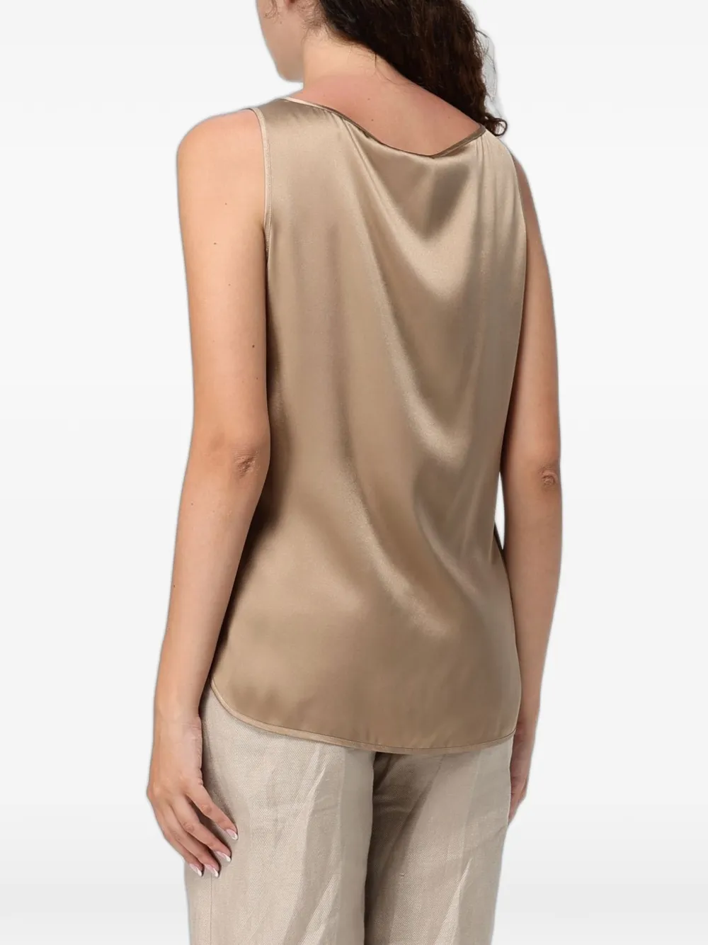 Max Mara Mouwloze top Beige