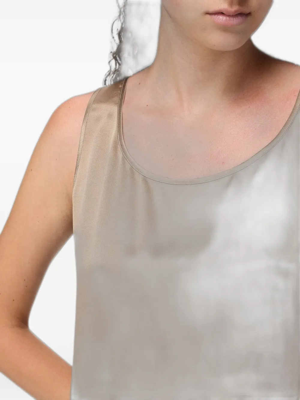 Max Mara Mouwloze top Beige