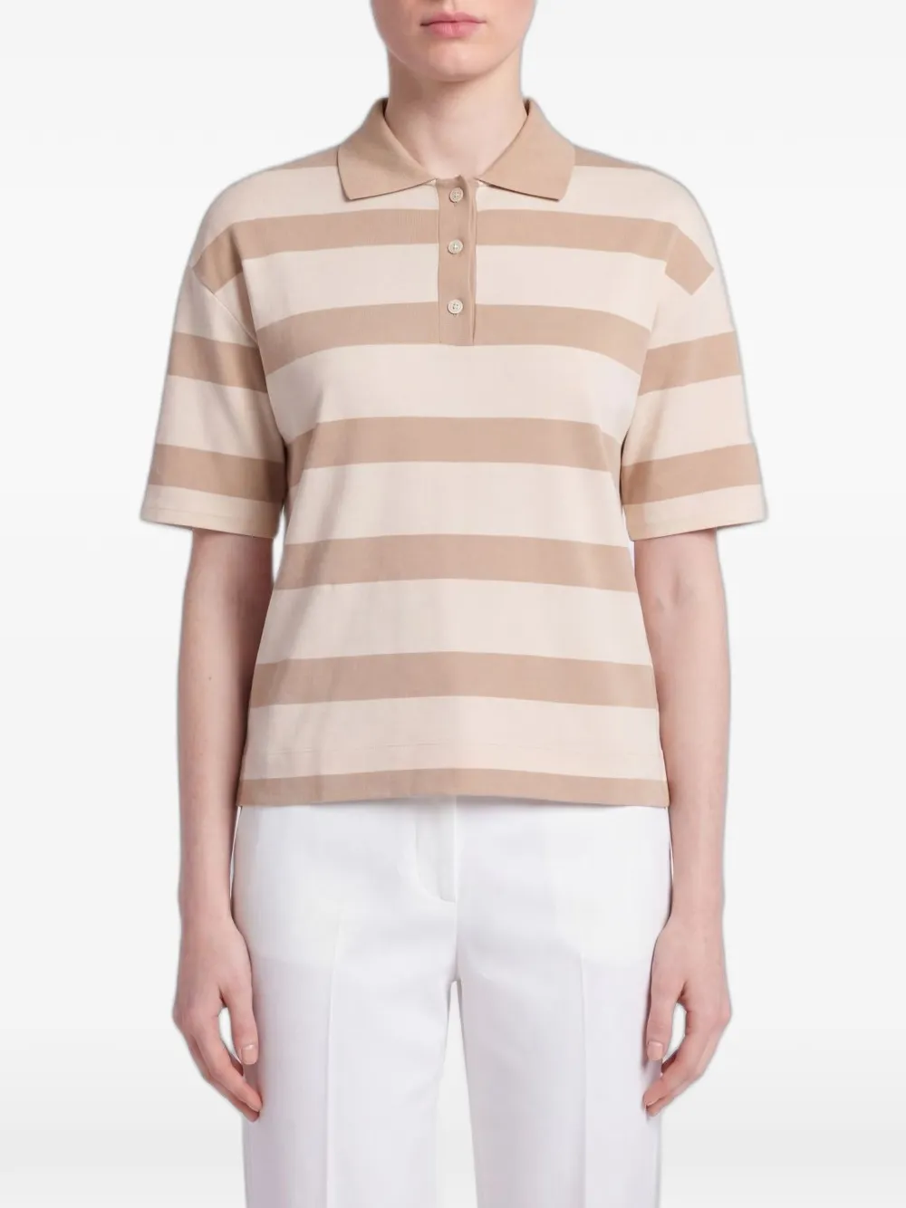 Max Mara Gestreept poloshirt Beige