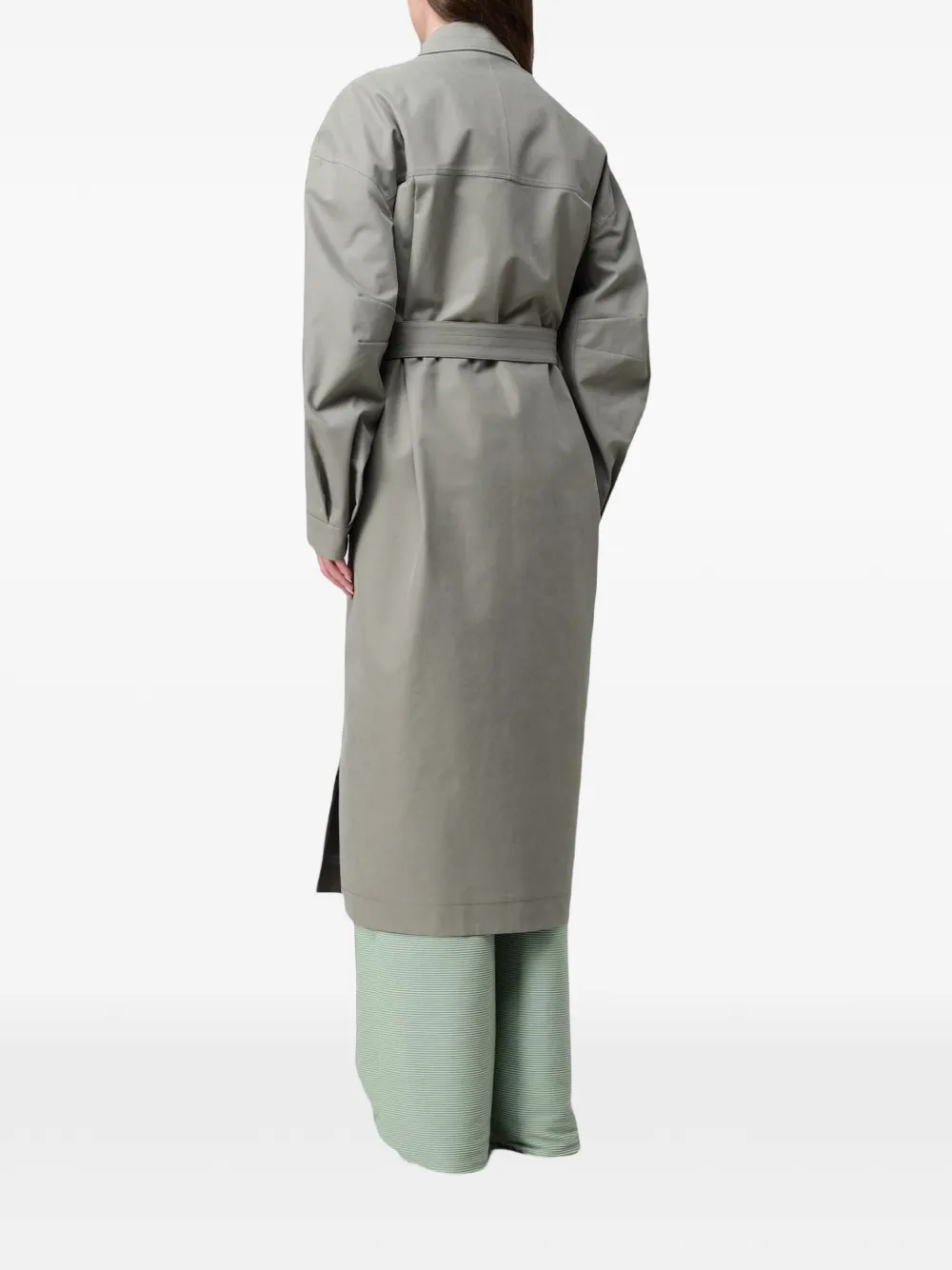 Max Mara Trenchcoat met enkele rij knopen Grijs