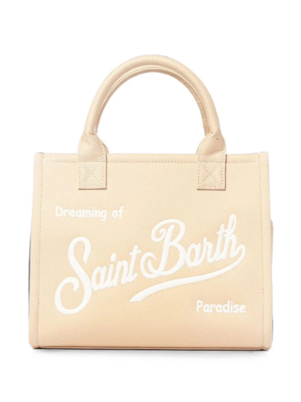 MC2 Saint Barth logo-embroidered calf leather tote bag · OS