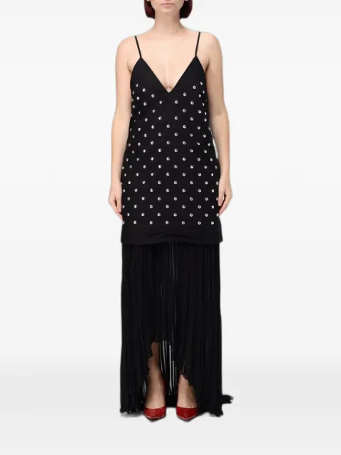 MSGM stud-embellished pleated maxi dress