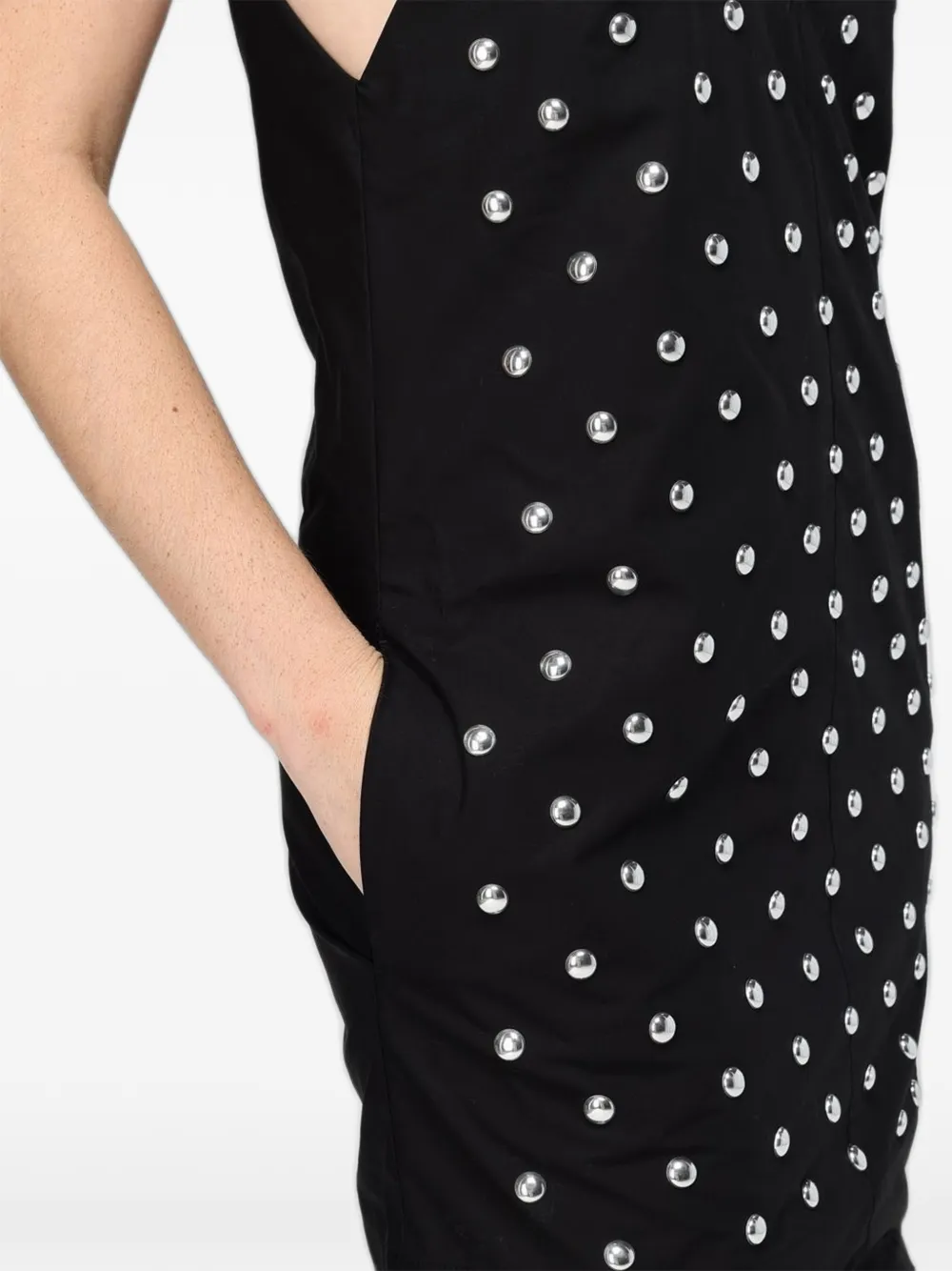 MSGM Maxi-jurk verfraaid met studs Zwart