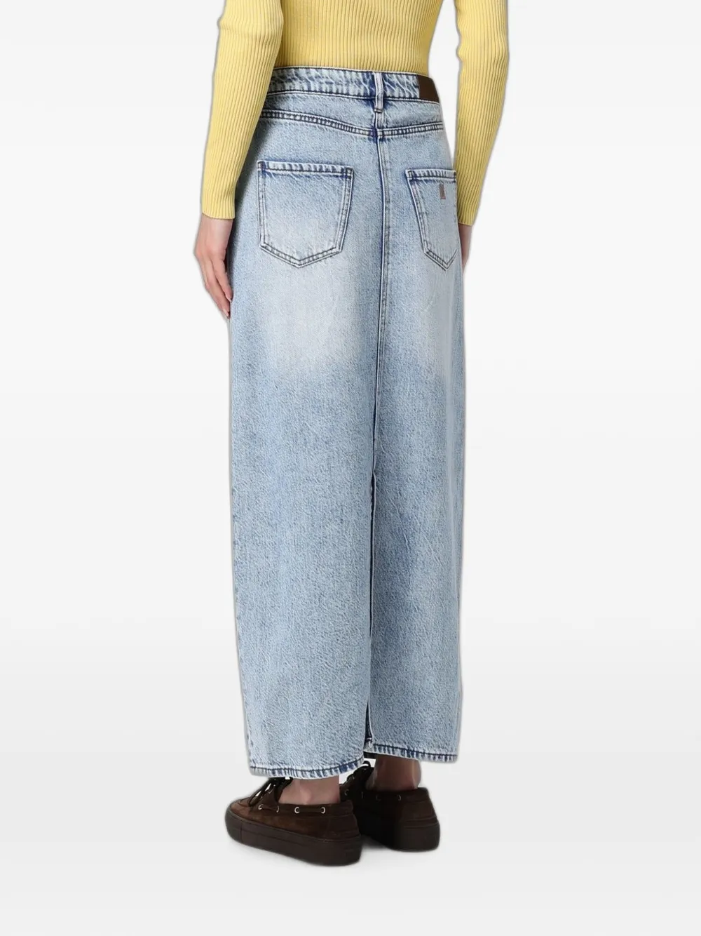 Armani Exchange Lange rok met vervaagd effect Blauw
