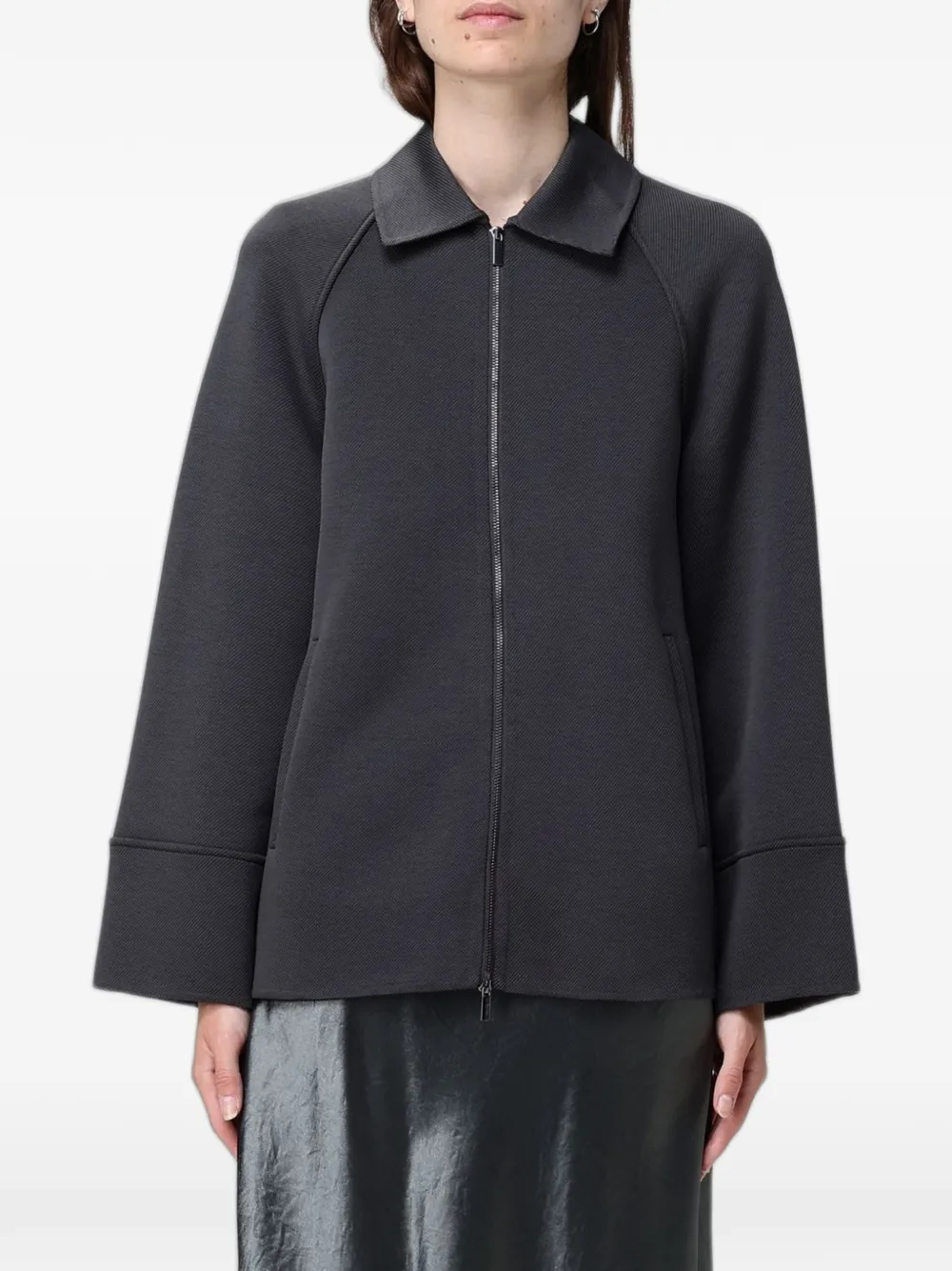 Max Mara cotton jersey coat - Grau