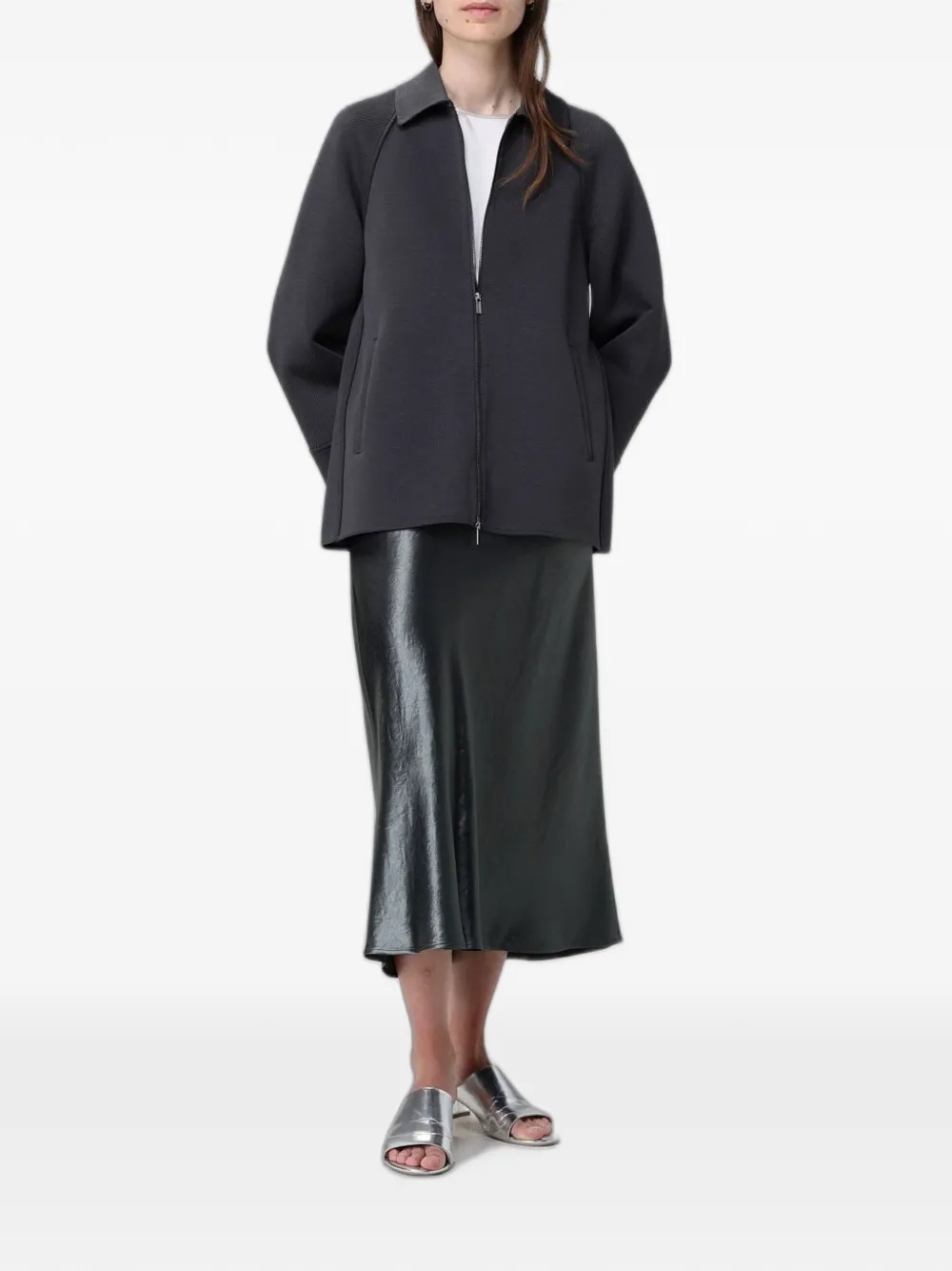 Max Mara Jersey katoenen jas Grijs