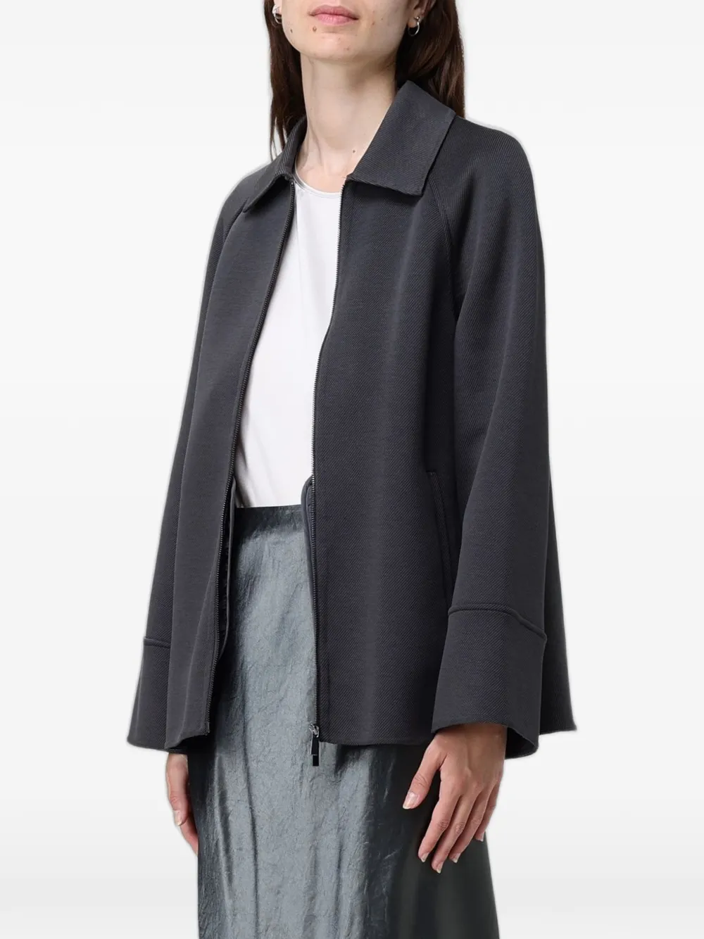 Max Mara Jersey katoenen jas Grijs