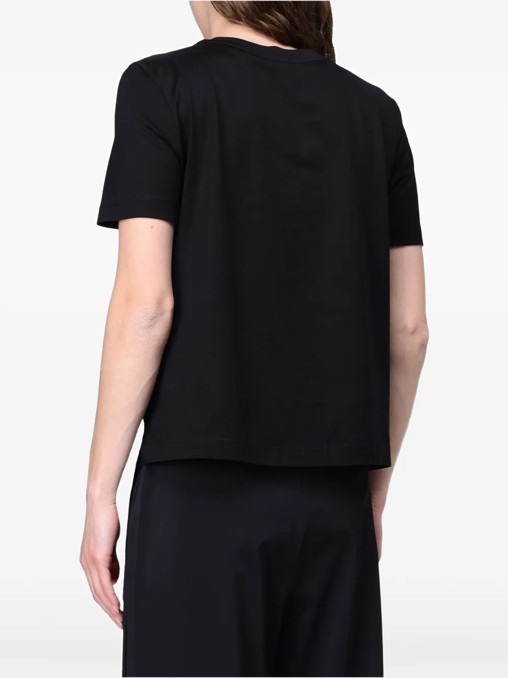 Max Mara Katoenen T-shirt met logoprint Zwart