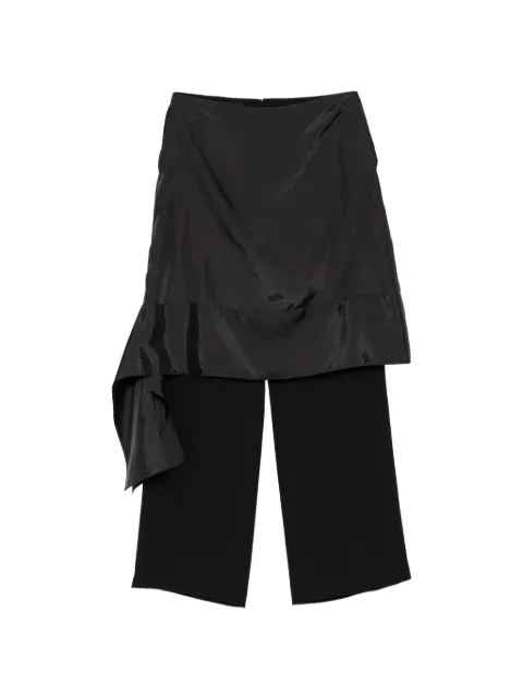 pushBUTTON drape layered skirt trousers