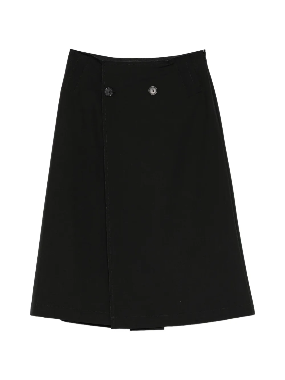 MM6 Maison Margiela button midi skirt - Nero