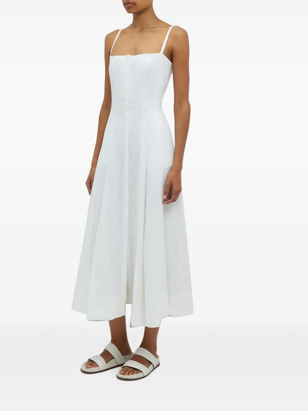 Gabriela Hearst Magritte midi-jurk Wit