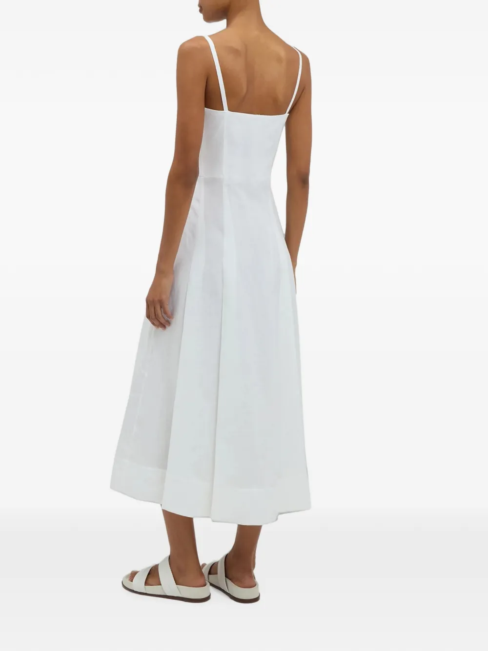 Gabriela Hearst Magritte midi-jurk Wit