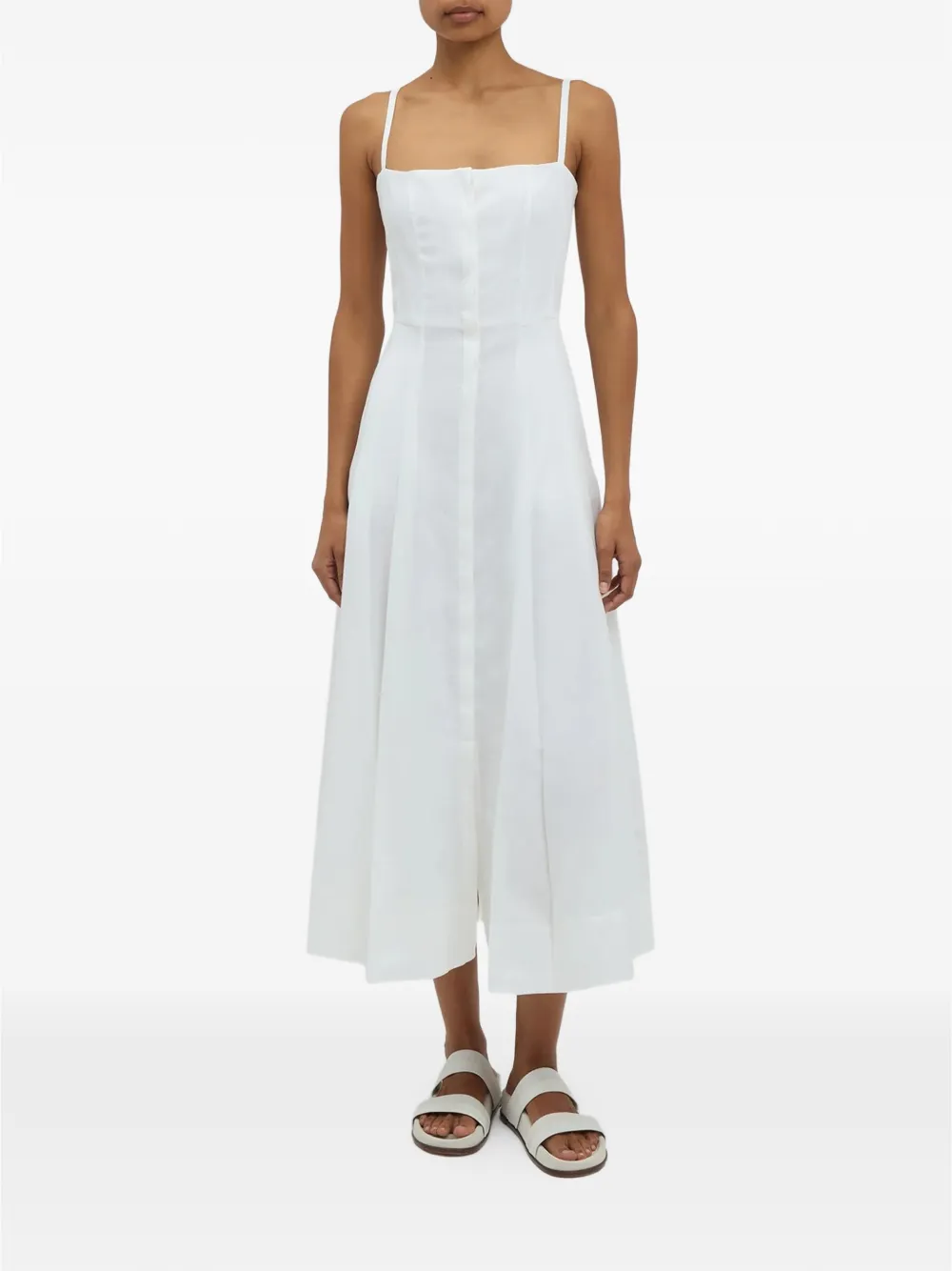 Gabriela Hearst Magritte midi-jurk Wit