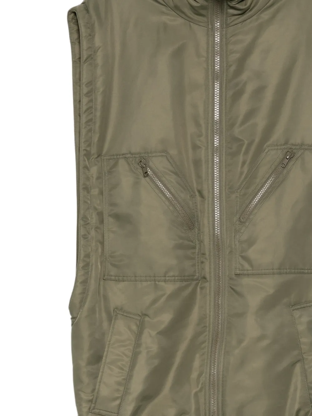 MM6 Maison Margiela zip-up vest Groen