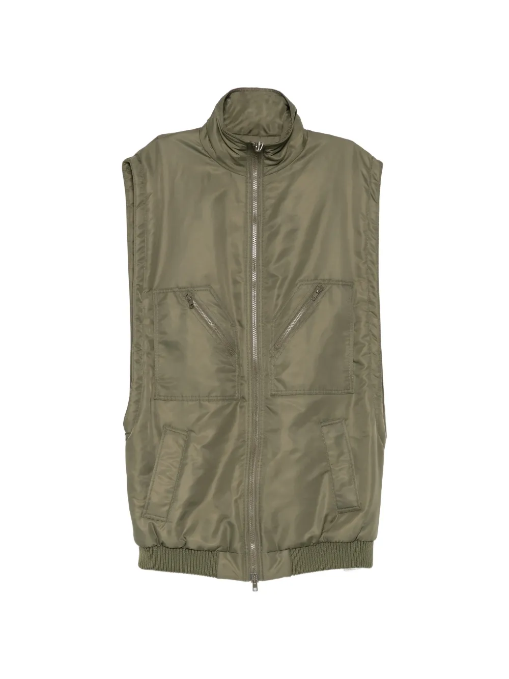 MM6 Maison Margiela zip-up vest Groen