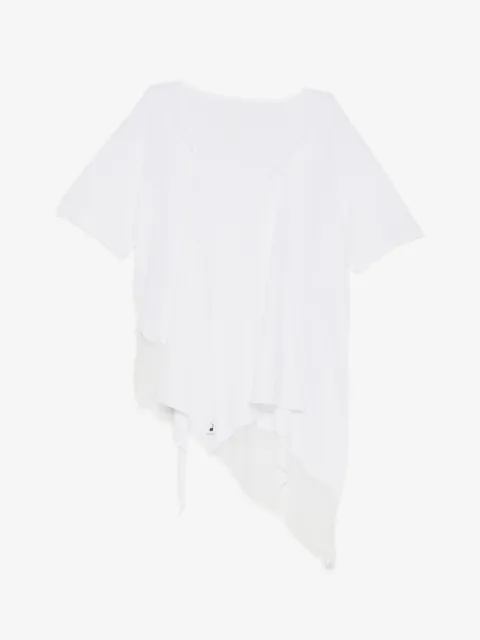 pushBUTTON camiseta asimétrica con encaje