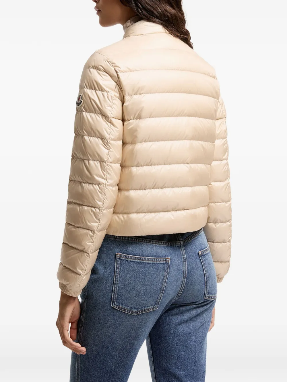 Moncler Furet jack met vlak met textuur Beige