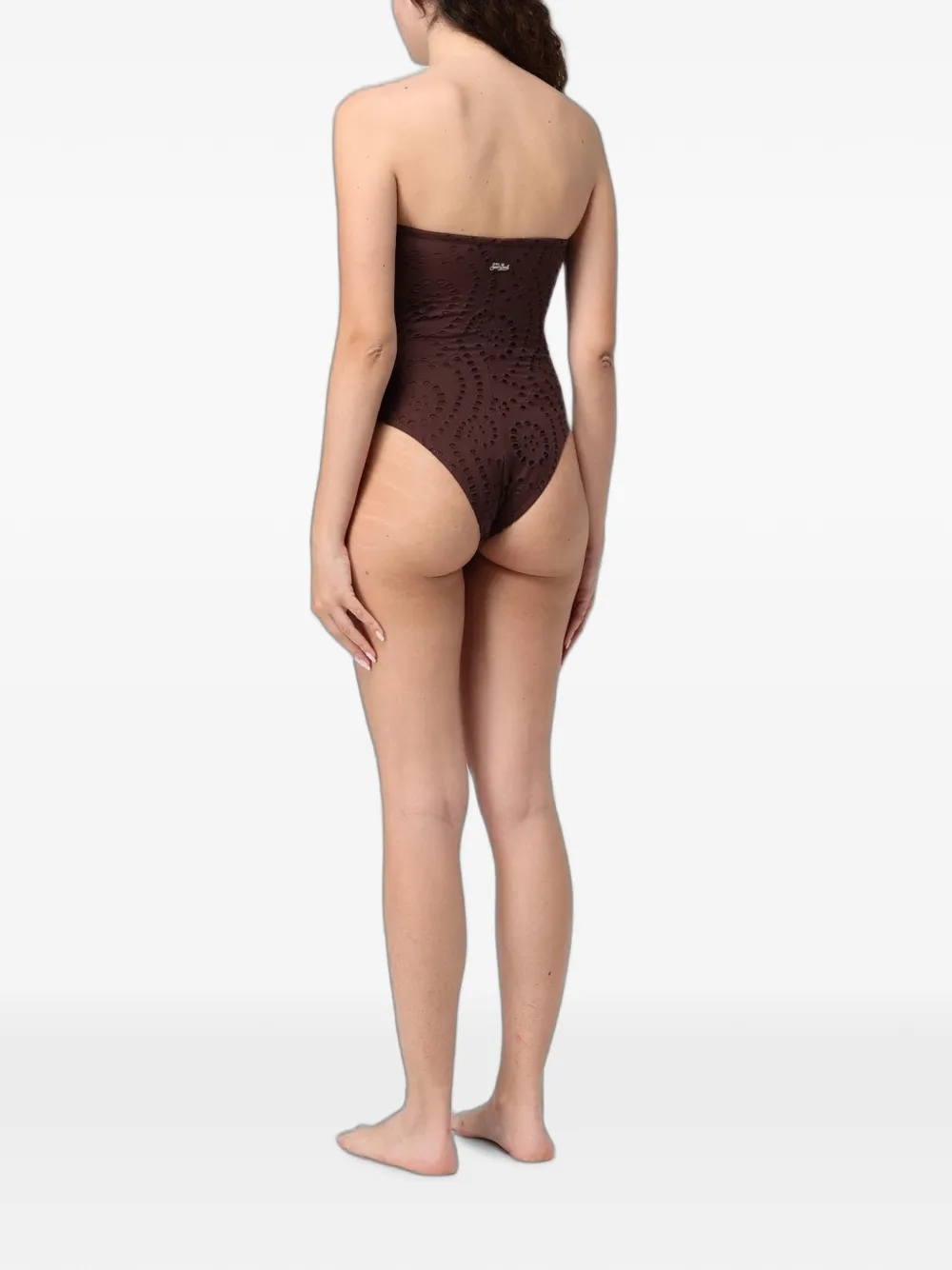 MC2 Saint Barth Broderie anglaise strapless badpak Bruin
