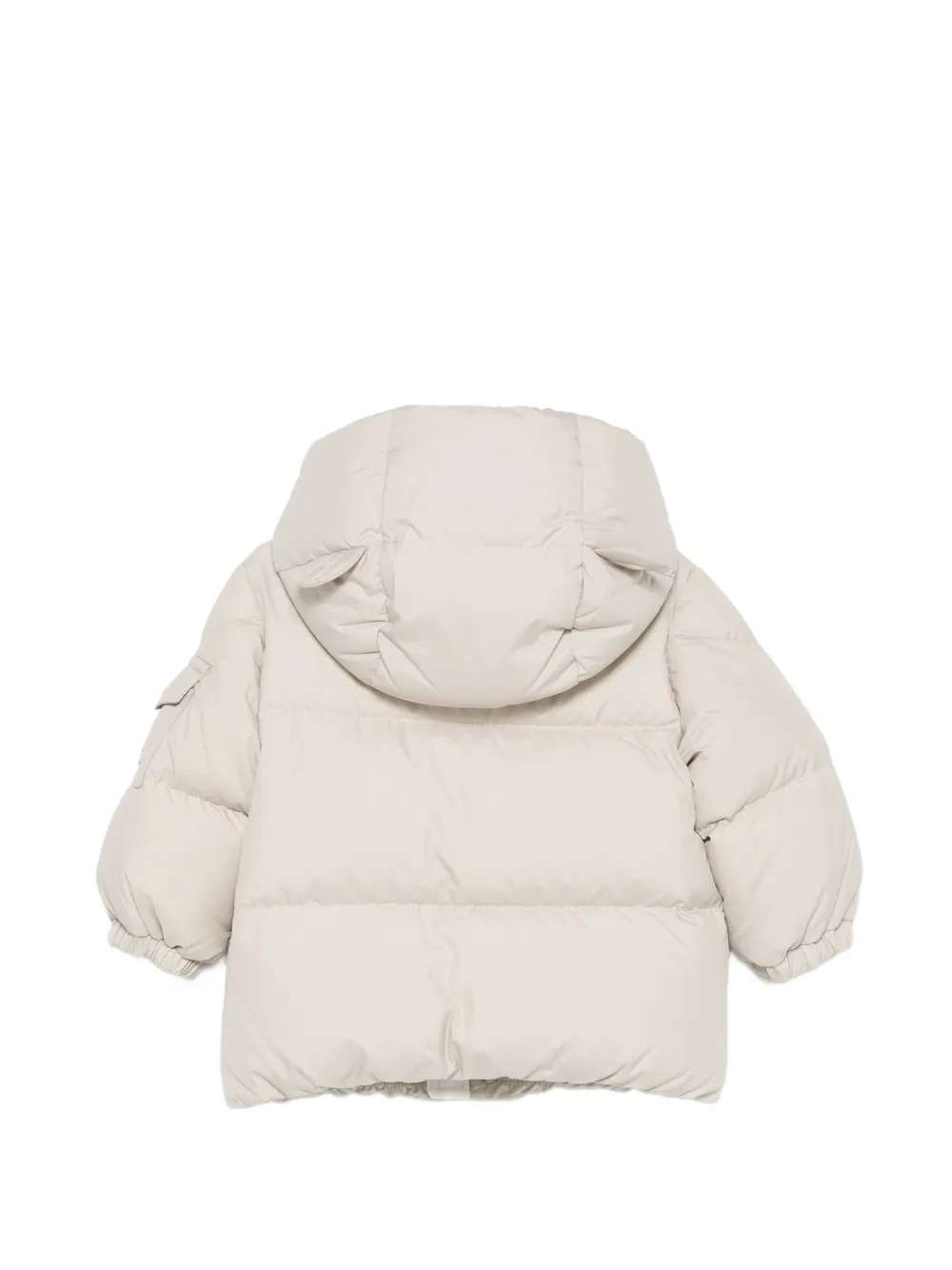 Moncler Enfant Gewatteerde jas met capuchon Beige