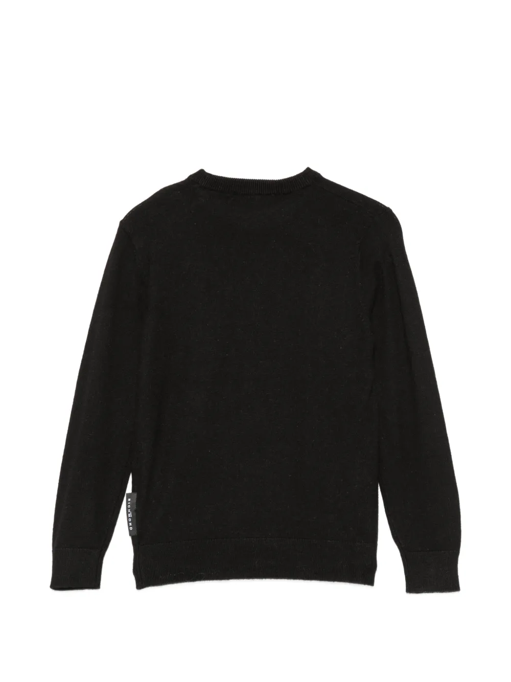 John Richmond Junior Sweater met ronde hals en geborduurd logo Zwart