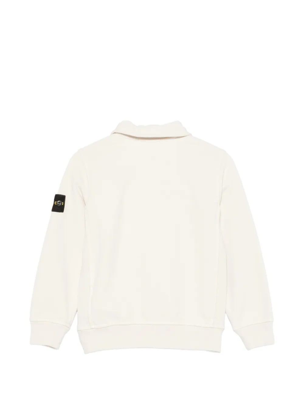 Stone Island Junior Poloshirt met logo-patch en knopen Beige
