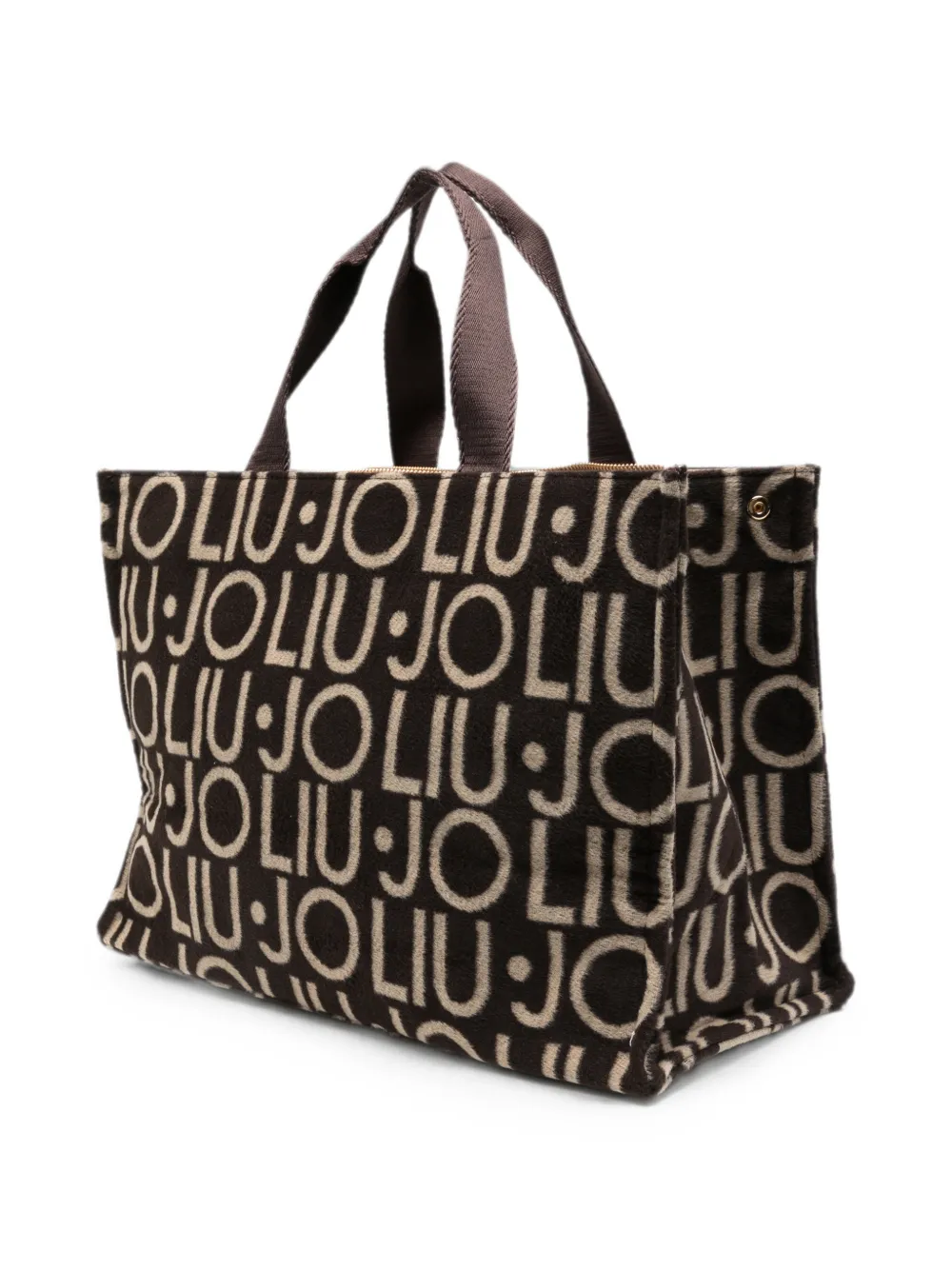LIU JO Intarsia shopper Bruin