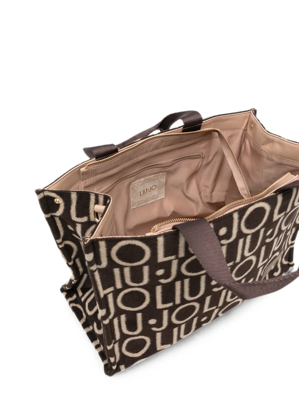 LIU JO Intarsia shopper Bruin