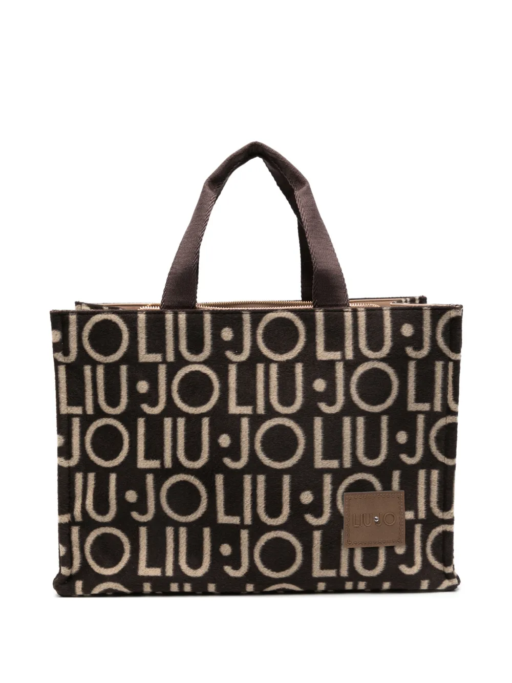 LIU JO logo-intarsia tote bag - Marrone