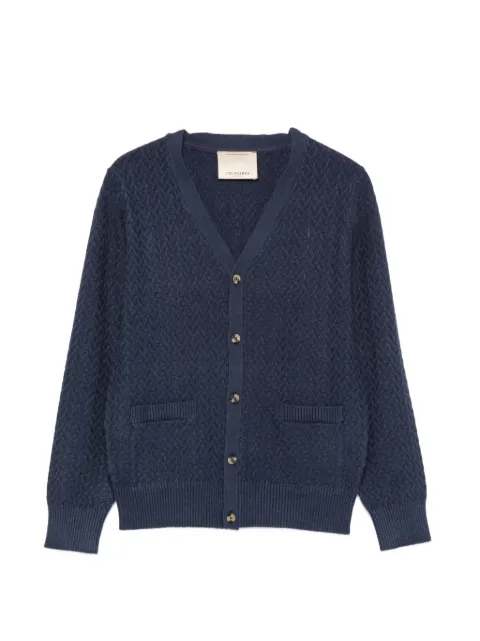TRUSSARDI JUNIOR textured-knit button-up cardigan