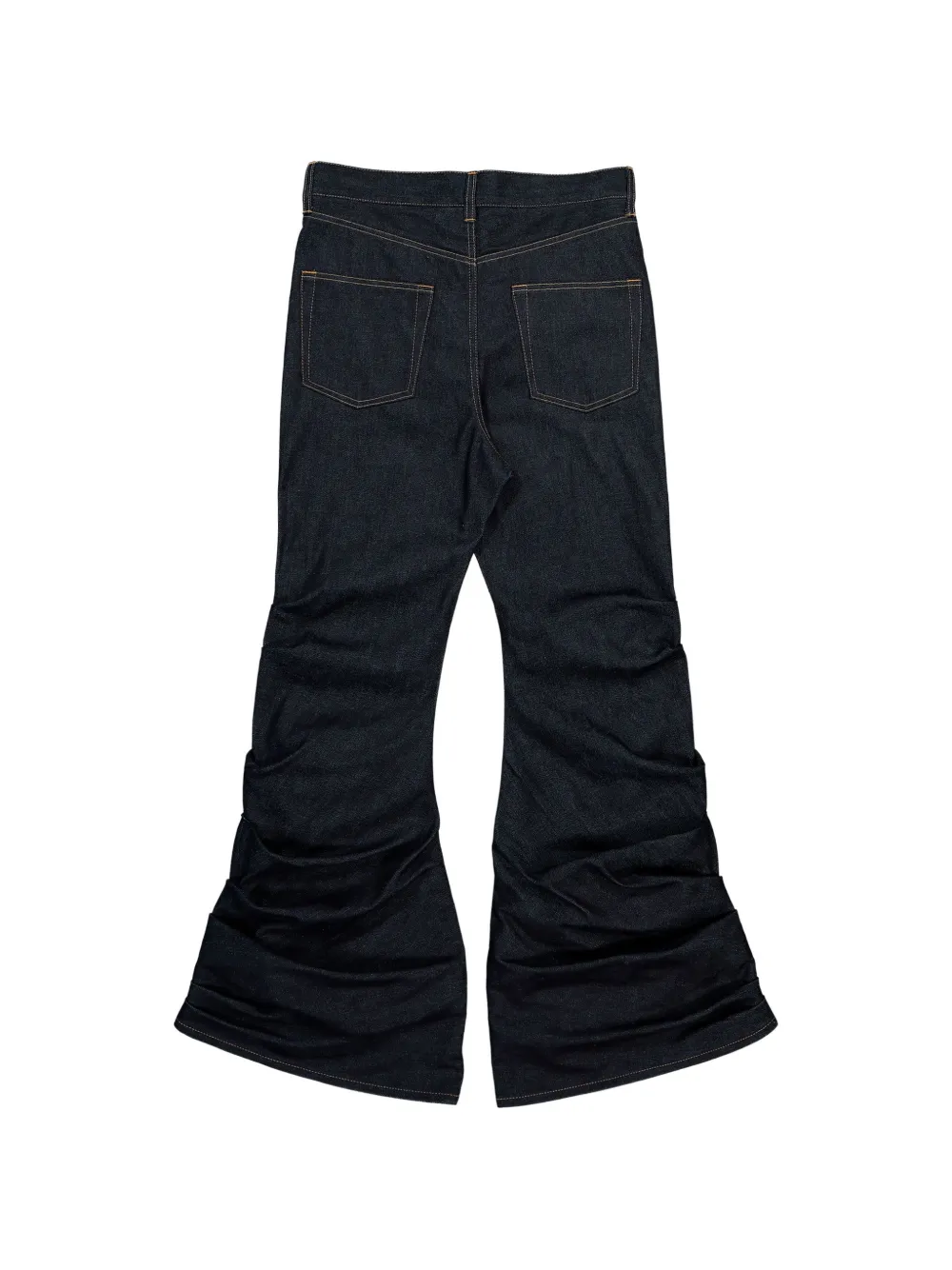 Junya Watanabe MAN Flared jeans met gebundelde zoom Blauw