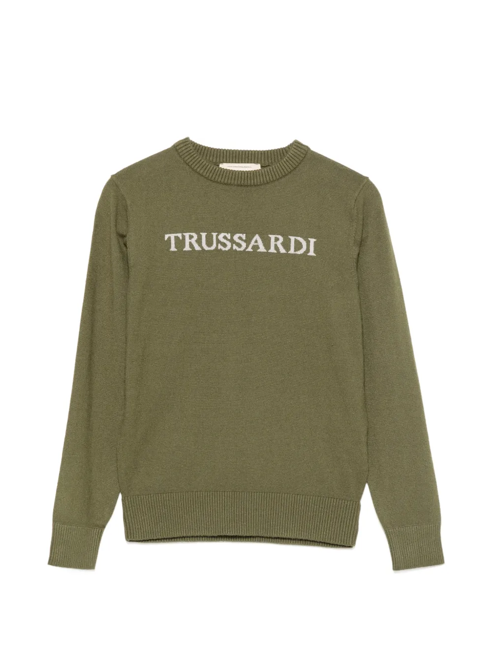 TRUSSARDI JUNIOR logo-detail sweater - Verde