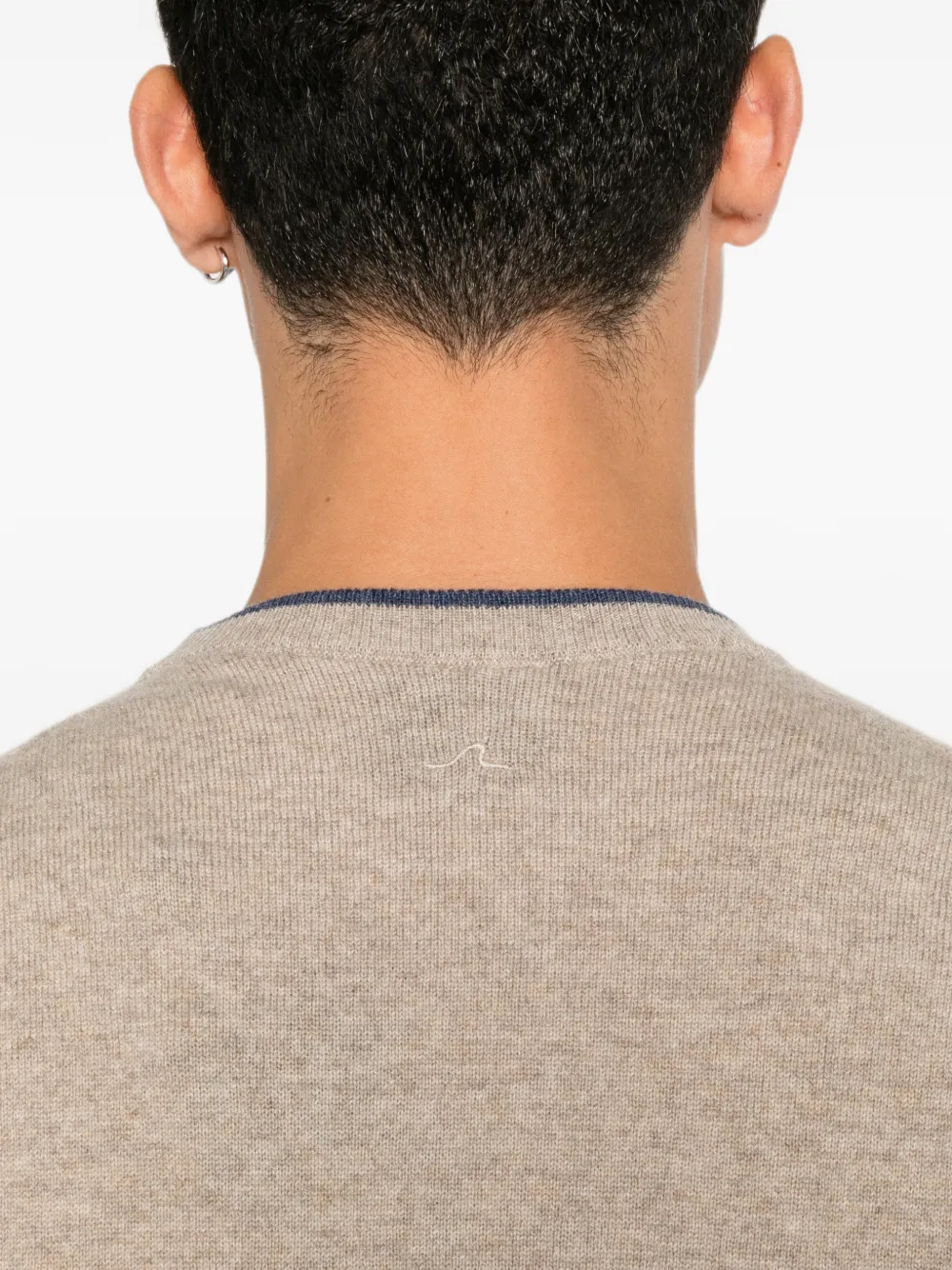 Paul & Shark long-sleeve contrast-trim sweater Beige
