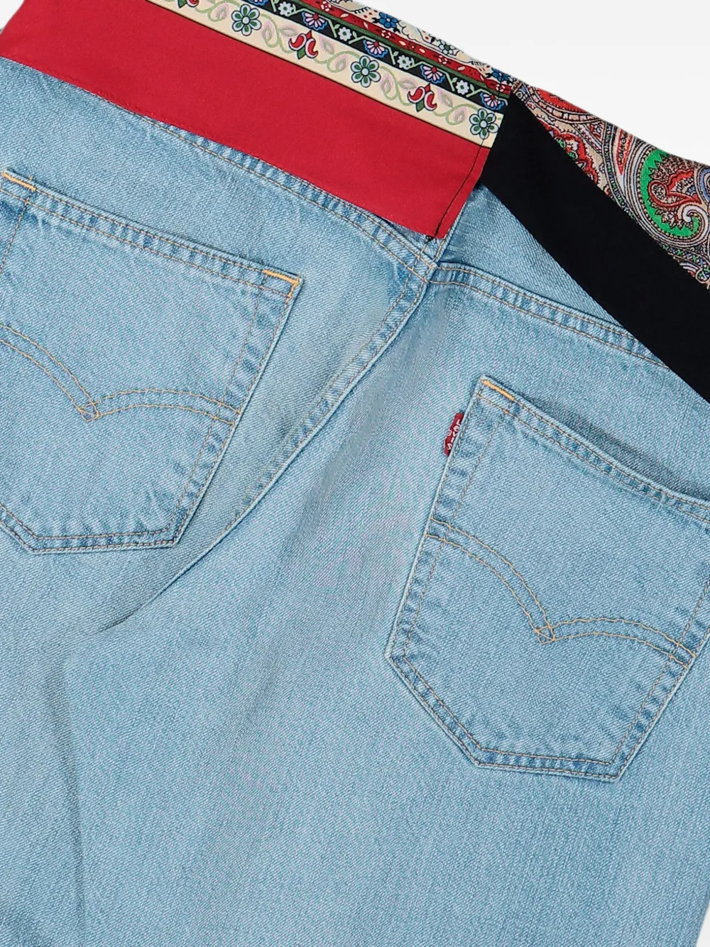 Junya Watanabe MAN Jeans met bandana vlak en paisley-print Blauw