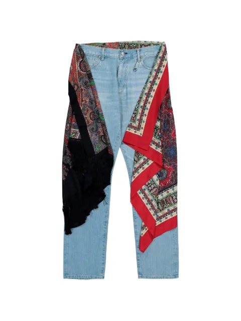 Junya Watanabe MAN paisley-print bandana-panel jeans