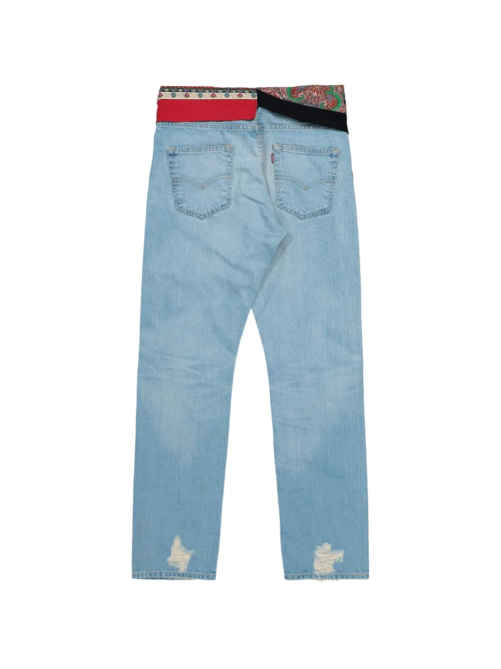 Junya Watanabe MAN Jeans met bandana vlak en paisley-print Blauw