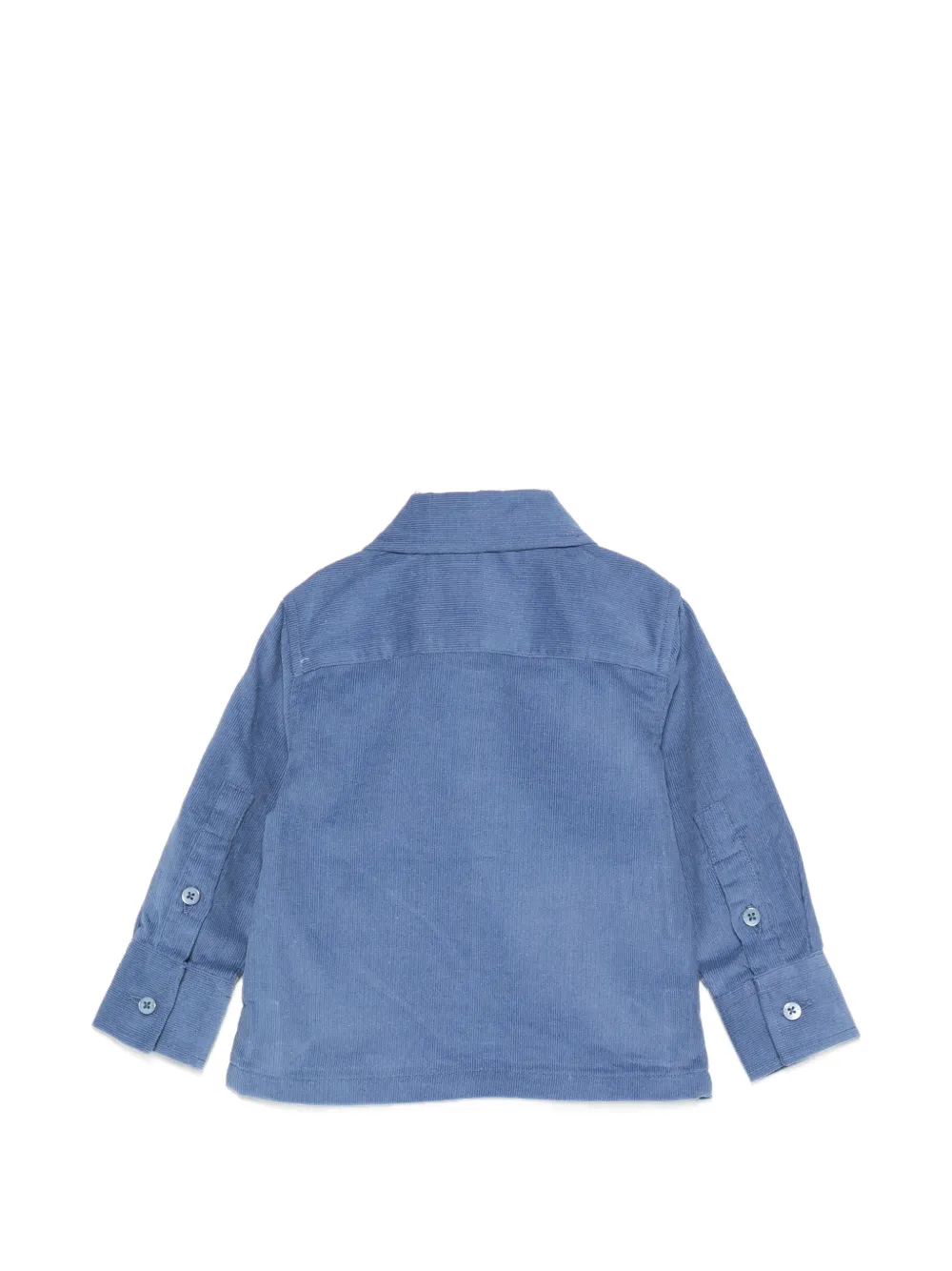TRUSSARDI JUNIOR Shirt met geborduurd logo en ribfluwelen effect Blauw