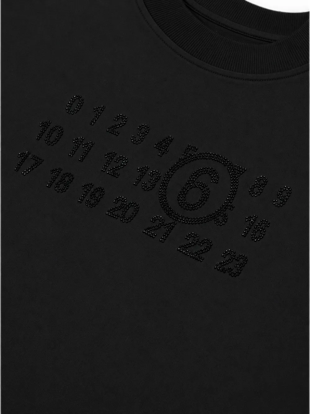 MM6 Maison Margiela Kids Sweater verfraaid met kristallen Zwart
