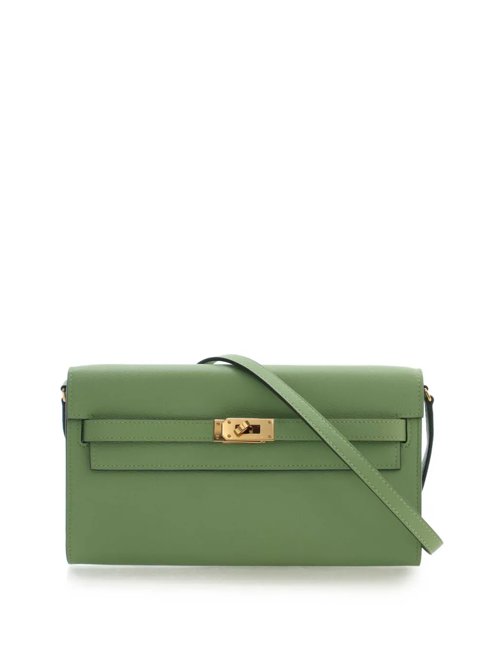 Hermès Pre-Owned 2023 Evercolor Kelly To Go Wallet crossbody bag - Verde