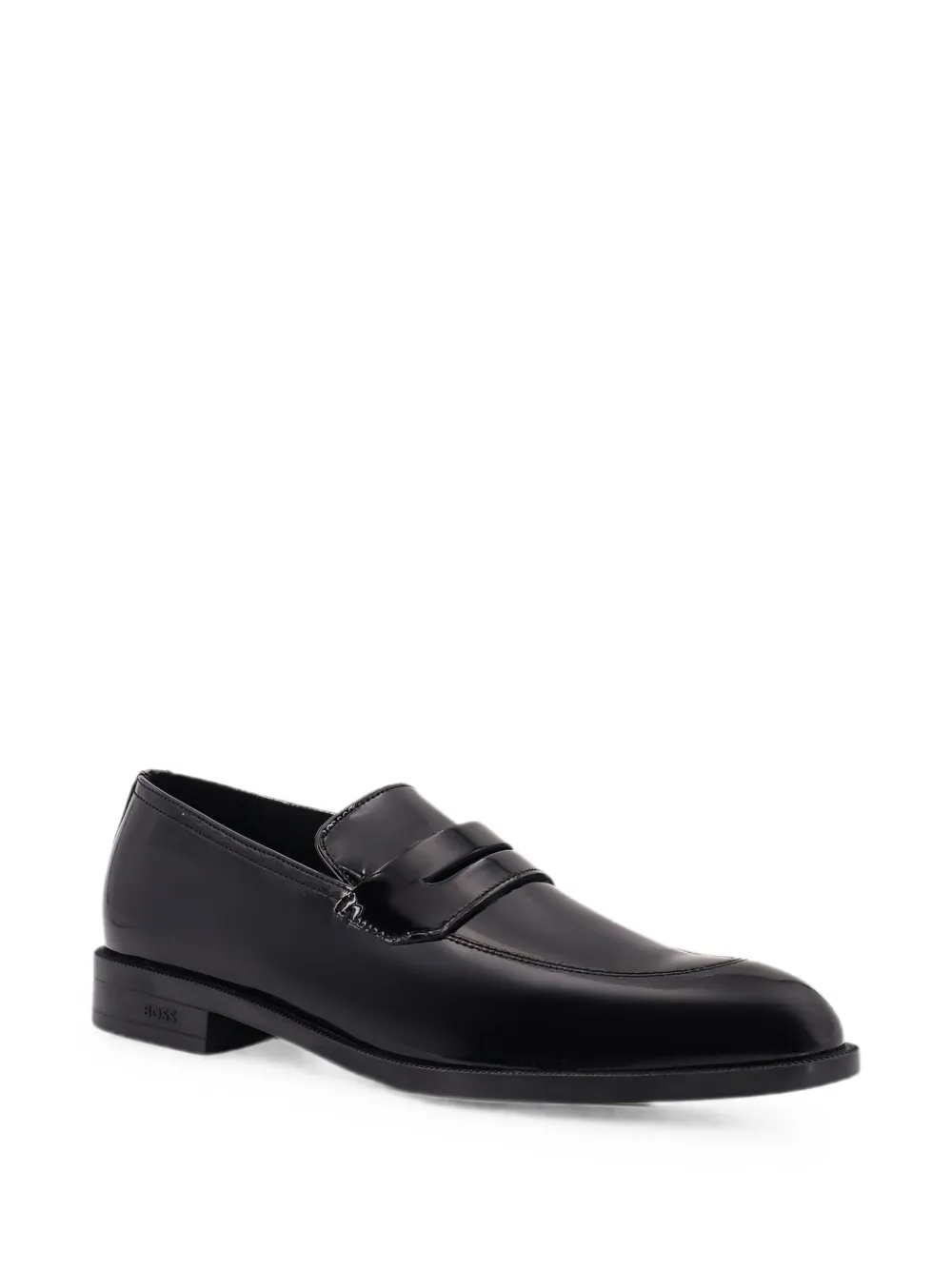 BOSS patent leather loafers Zwart